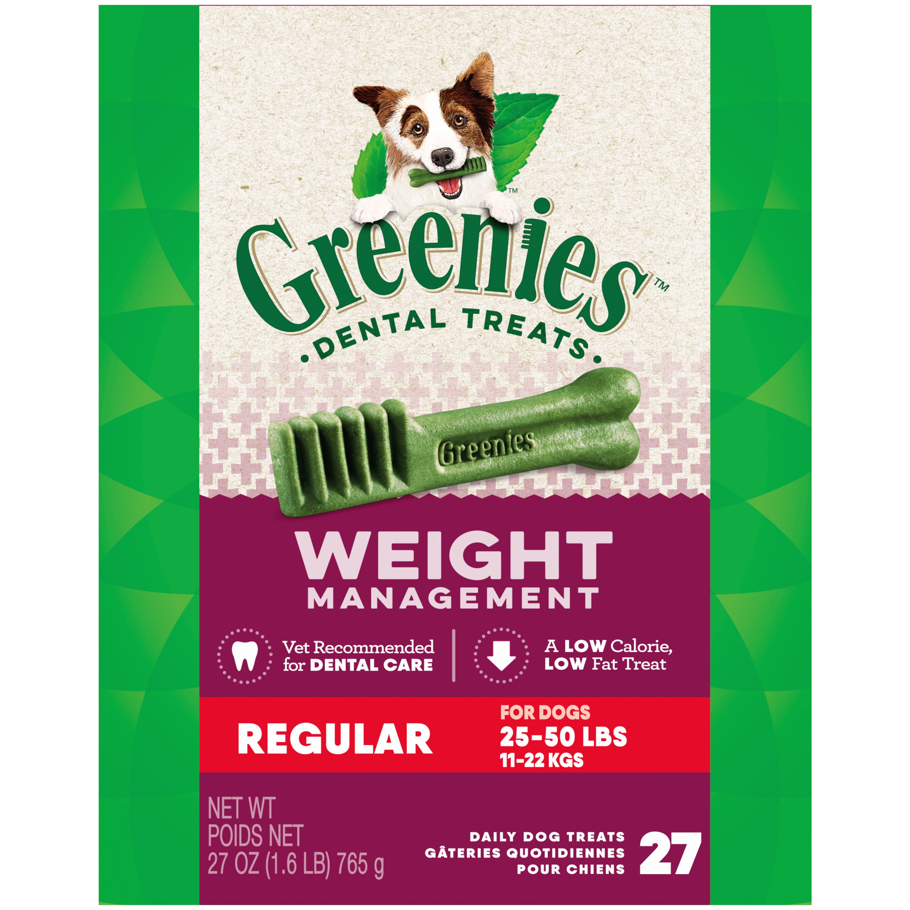 GREENIES Weight Management Regular Natural Dog Dental Care Chews
