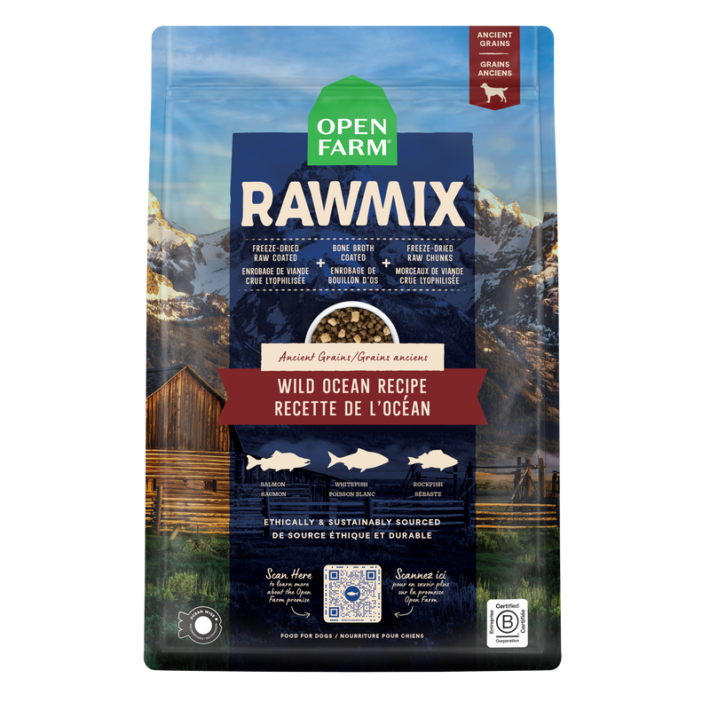 Open Farm RawMix Wild Ocean Ancient Grains Dog Kibble, 20lbs
