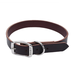 犬　Ancol Latigo Leather Round Collar S/M Circle T® Latigo Leather Town Dog Collar, Large – Petsense