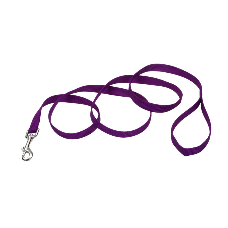 Coastal® Single-Ply Dog Leash, Purple 5/8" x 6'