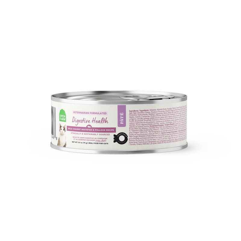 Open Farm Wild-Caught Whitefish & Pollock Digestive Health Pâté Cat Wet