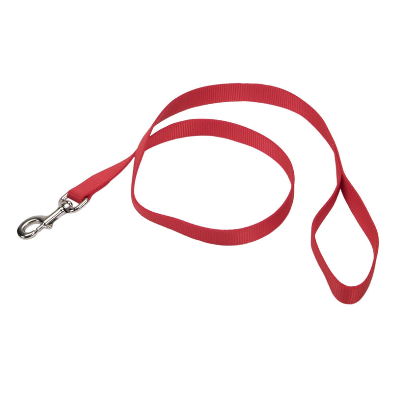 Coastal® Single-Ply Dog Leash, Red 3/8" x 6'