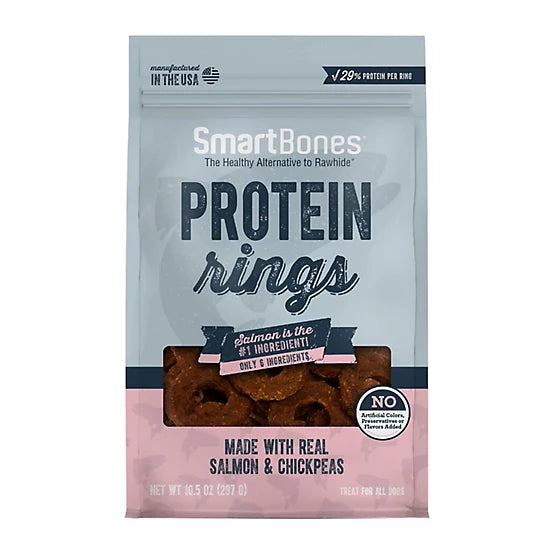 SmartBones Protein Rings Salmon and Chickpea, 10.5 oz.