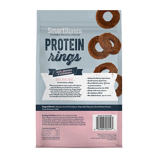 SmartBones Protein Rings Salmon and Chickpea, 10.5 oz.