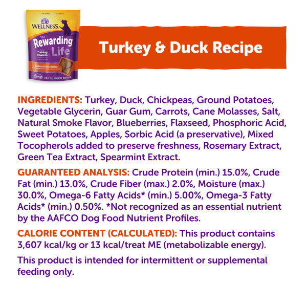 Wellness Rewarding Life Turkey & Duck Bites 6oz
