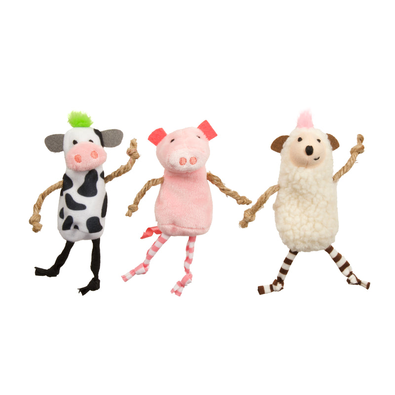 SMARTYKAT Farm Friends Refillable Cat Toys and Catnip 3pk