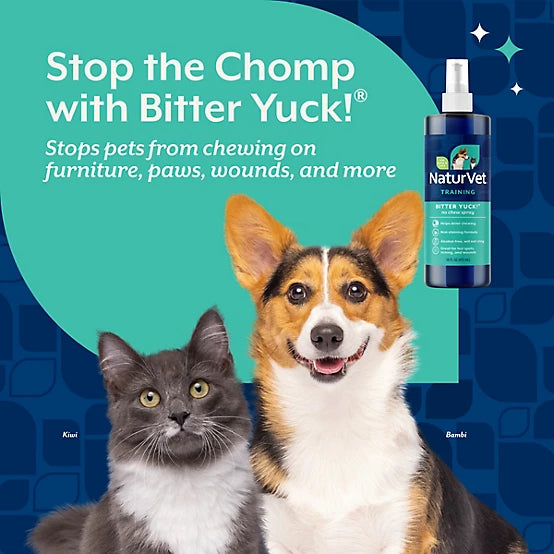 NaturVet Bitter Yuck! No Chew Spray, 16 oz.