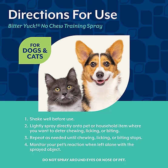 NaturVet Bitter Yuck! No Chew Spray, 16 oz.