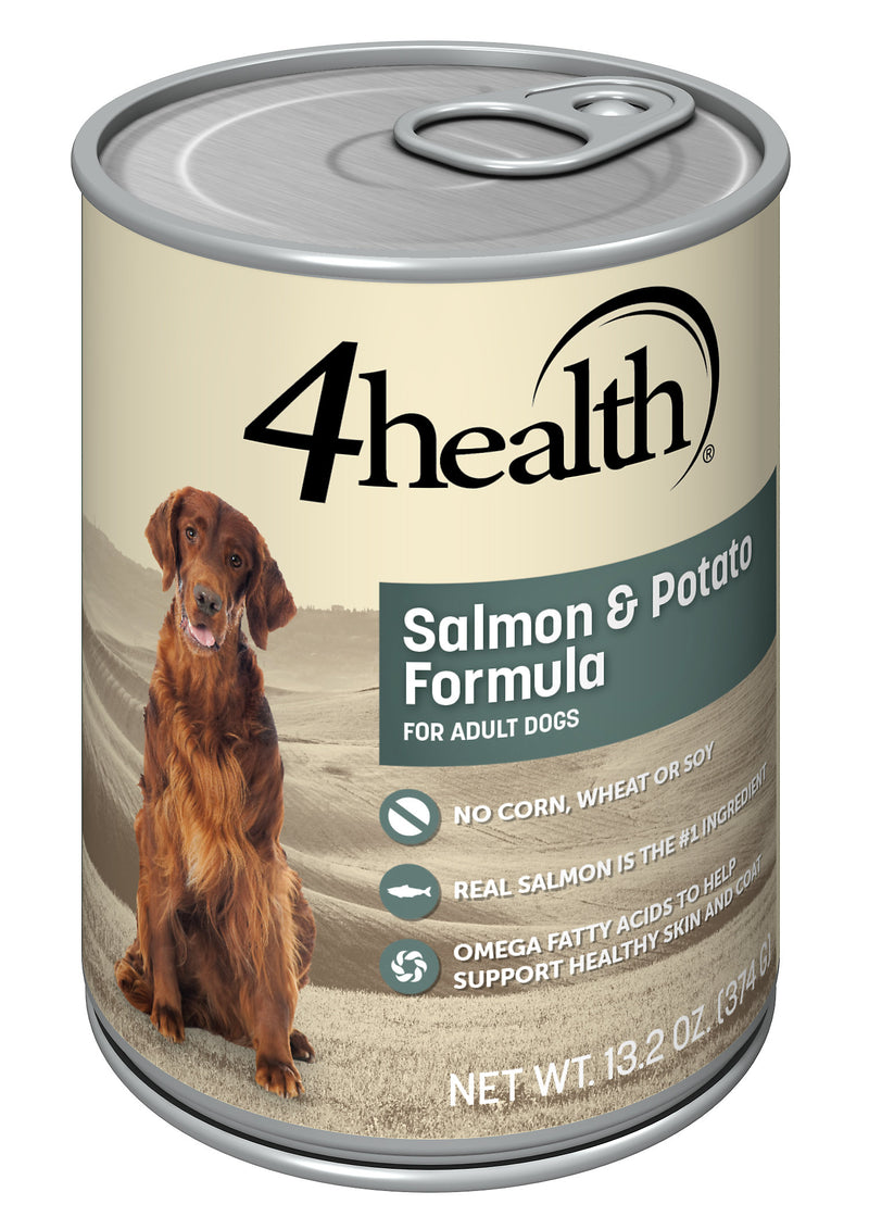 4health with Wholesome Grains Salmon & Potato Dinner Canned Dog Food, 13.2 oz.