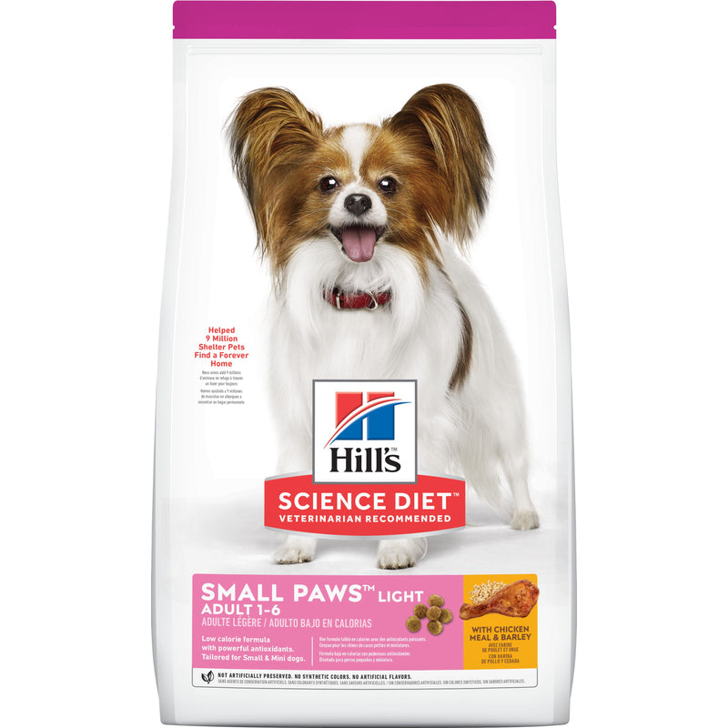 Hill's Science Diet Adult Light Small Paws Dry Dog Food, Chicken Meal & Barley