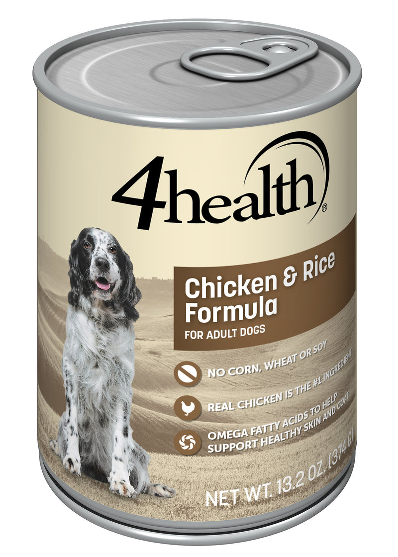 4health with Wholesome Grains Chicken & Rice Formula Canned Dog Food, 13.2 oz.