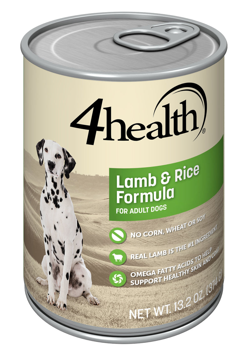 4health with Wholesome Grains Lamb & Rice Formula Canned Dog Food, 13.2 oz.