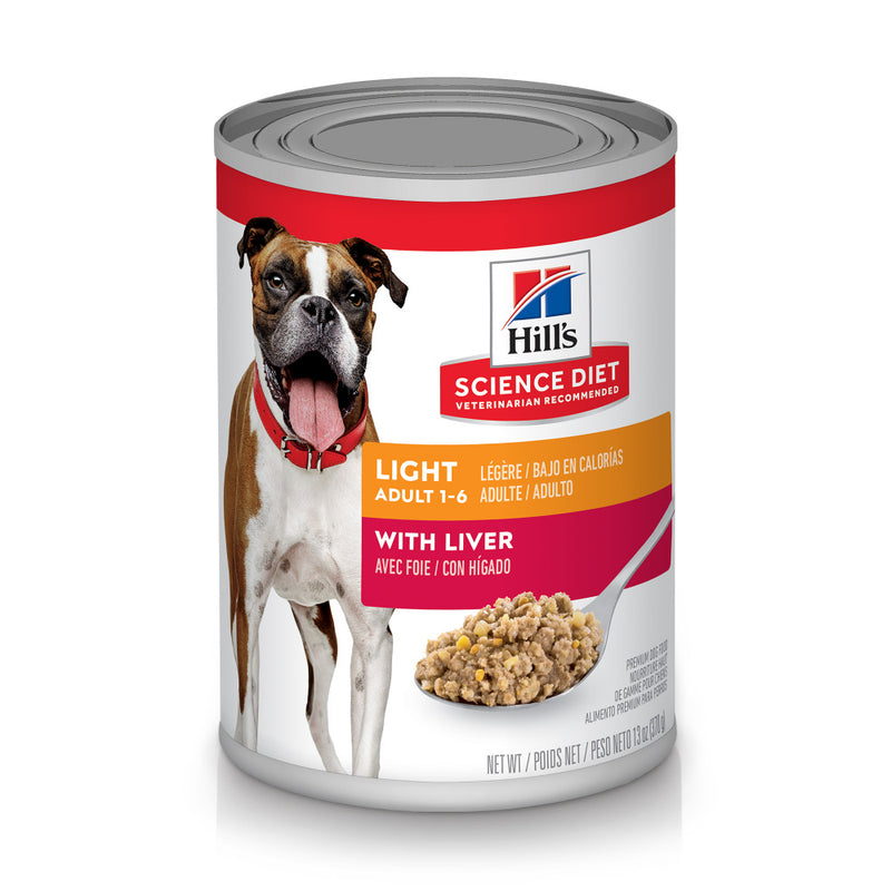 Hill's Science Diet Adult Light with Liver Recipe Canned Dog Food