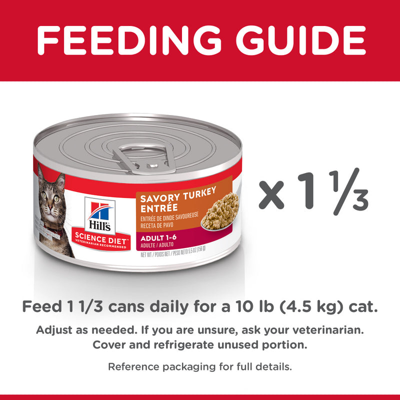 Hill's Science Diet Adult Savory Turkey Entree Canned Cat Food