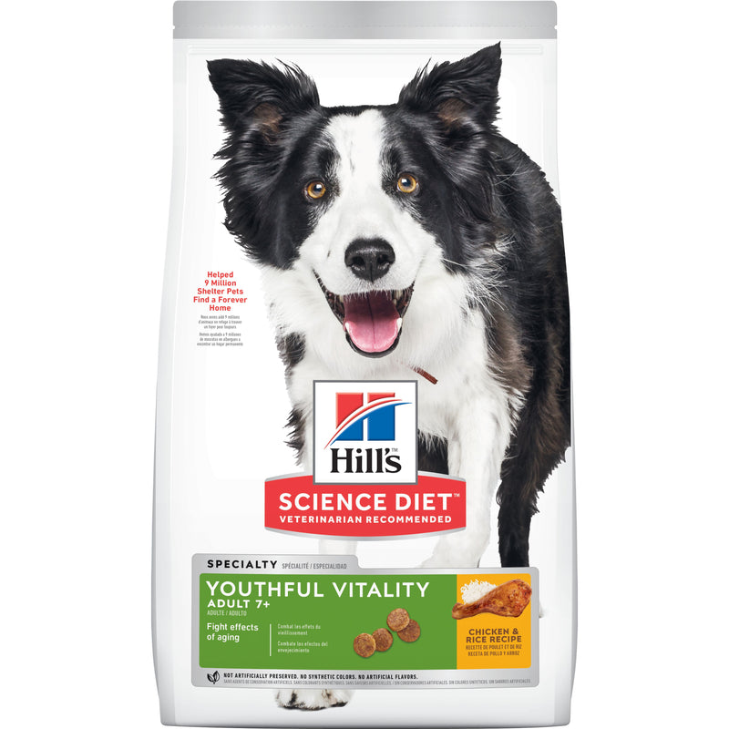 Hill's Science Diet Senior 7+ Senior Vitality Dry Dog Food, Chicken & Rice Recipe