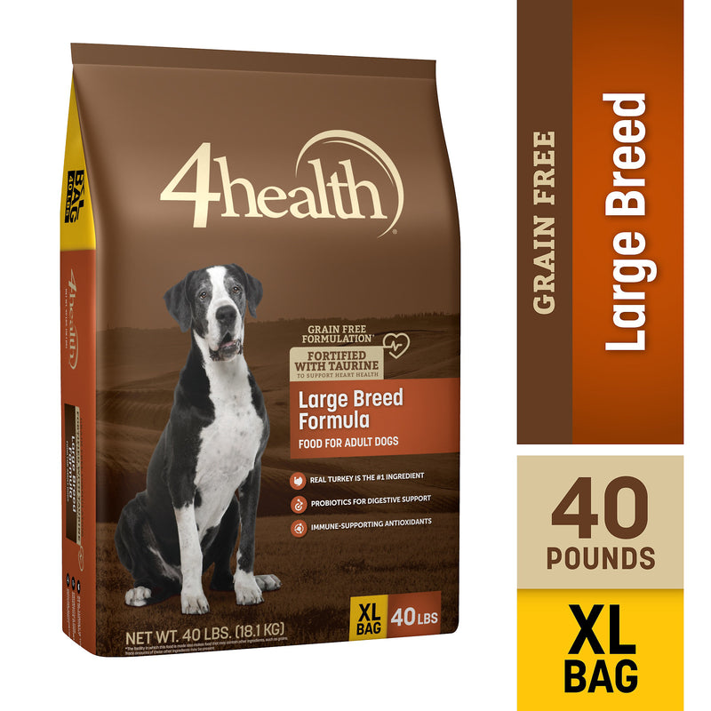 4health Grain Free Large Breed Dry Dog Food, 40 lb.