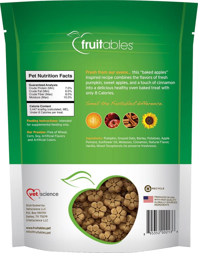 Fruitables Crunchy Pumpkin Apple Dog Treats – Petsense