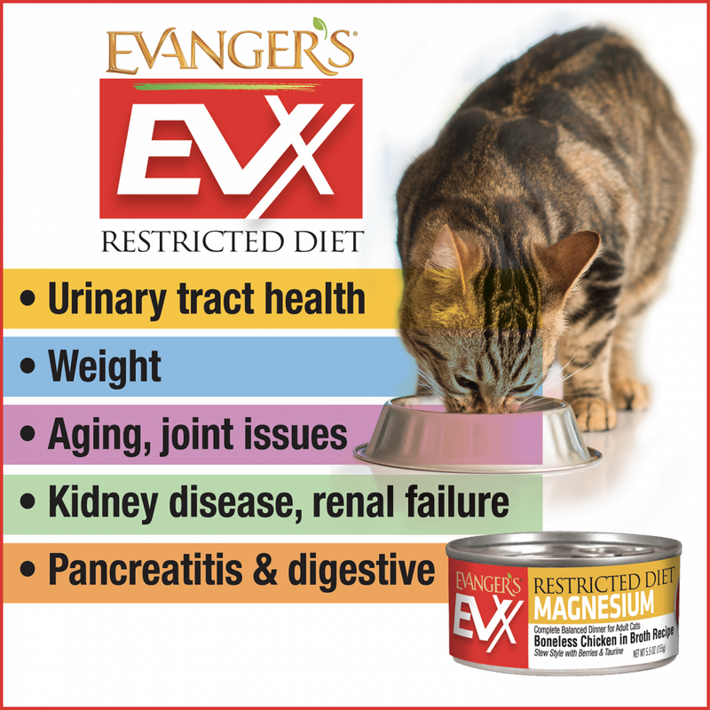 Evangers EVX Restricted Diet Low Phosphorus Boneless Beef for Cats