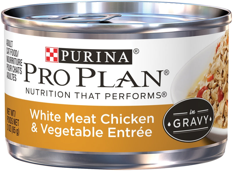 Purina Pro Plan Savor Adult White Chicken with Vegetables in Gravy Entree Canned Cat Food