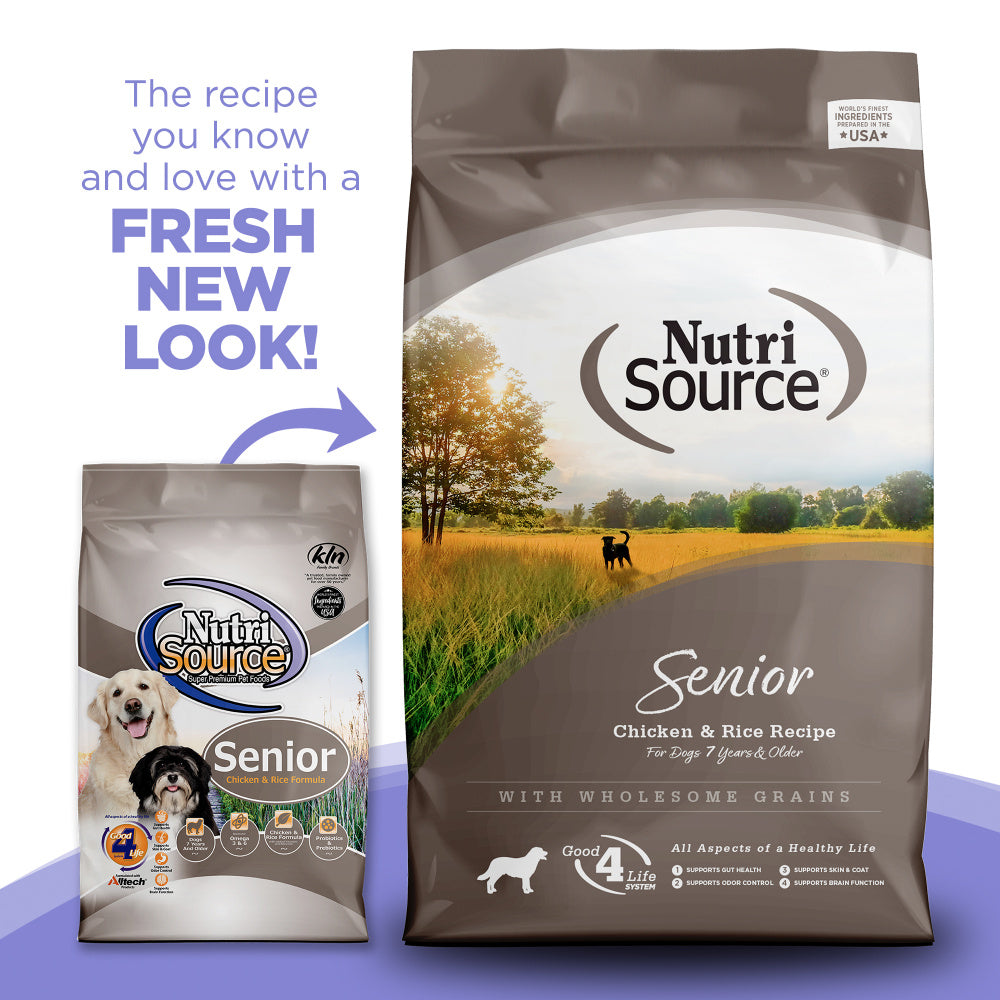 NutriSource Senior Chicken Rice Dry Dog Food – Petsense