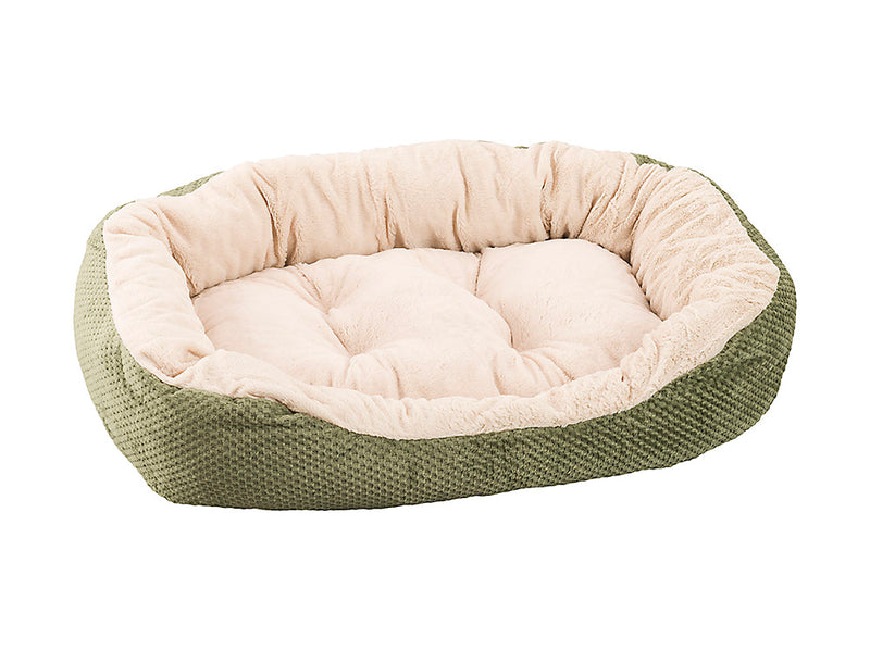 Sleep Zone Checkerboard Napper Cuddler Dog Bed, 31 inch Sage