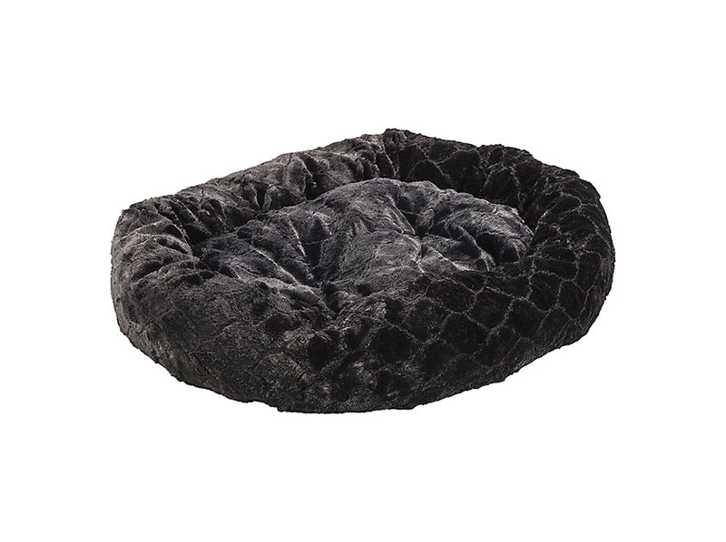 Sleep Zone Diamond Cut Lounger Dog Bed, 27 inch Black