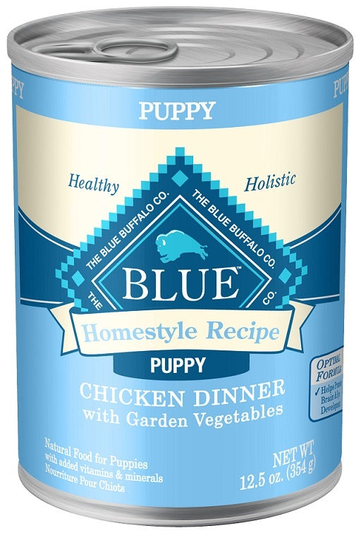 Blue Buffalo Homestyle Recipe Puppy Chicken Dinner with Garden Vegetables Canned Dog Food