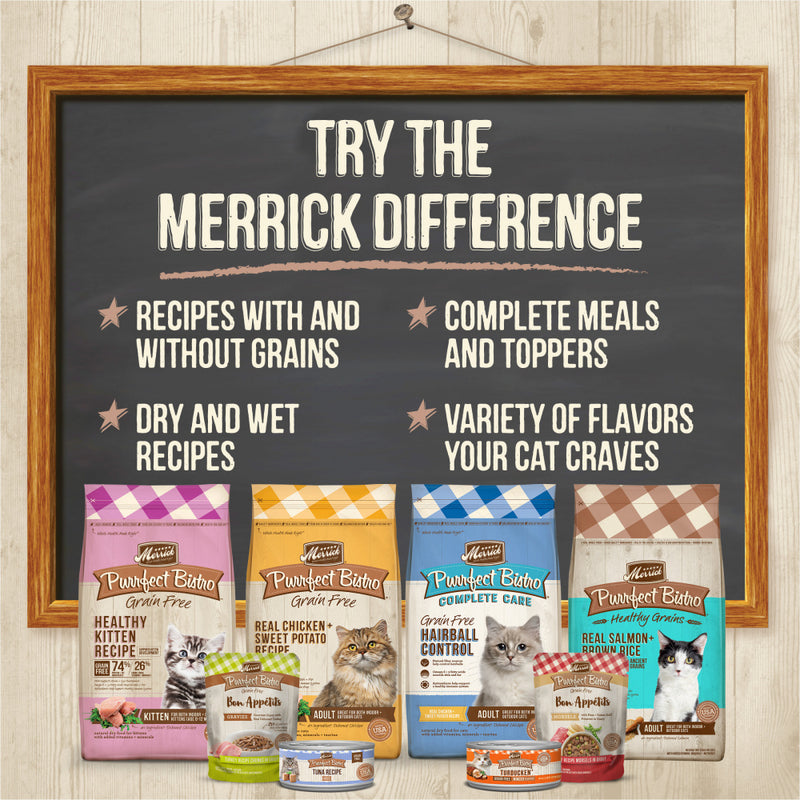 Merrick Purrfect Bistro Grain Free Wet Cat Food Turkey Recipe Pate
