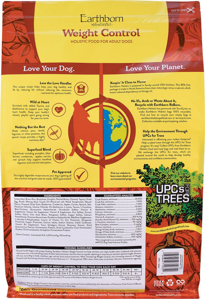 Earthborn Holistic Weight Control Grain-Free Dry Dog Food – Petsense