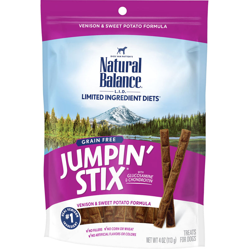 Natural Balance L.I.T. Limited Ingredient Treats Jumpin' Stix Venison & Sweet Potato Formula Dog Treats