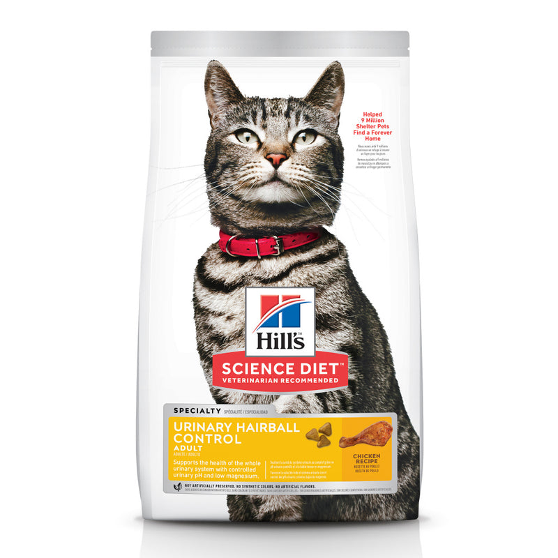 Hill's Science Diet Adult Urinary Hairball Control Chicken Recipe Dry Cat Food