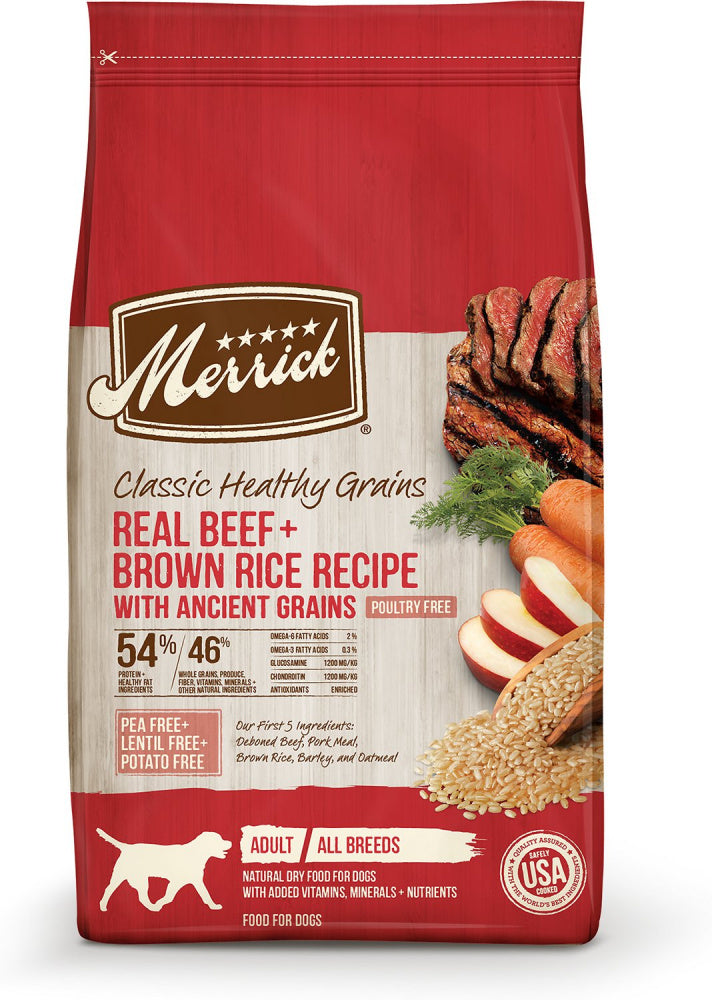 Merrick Classic Beef Brown Rice Recipe with Ancient Grains Dry