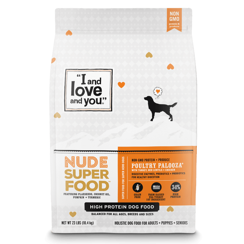 I and Love and You Grain Free Nude Super Food Poultry Palooza Dry Dog Food