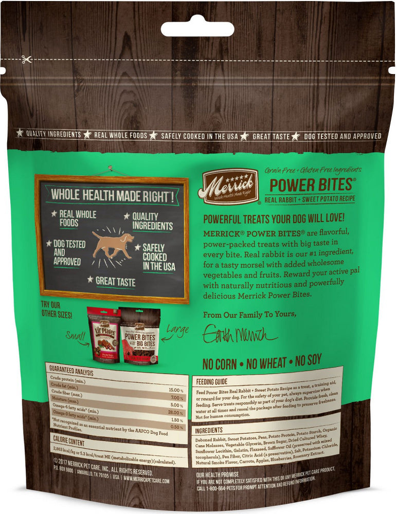 Merrick Power Bites Grain Free Rabbit Recipe Dog Treats – Petsense