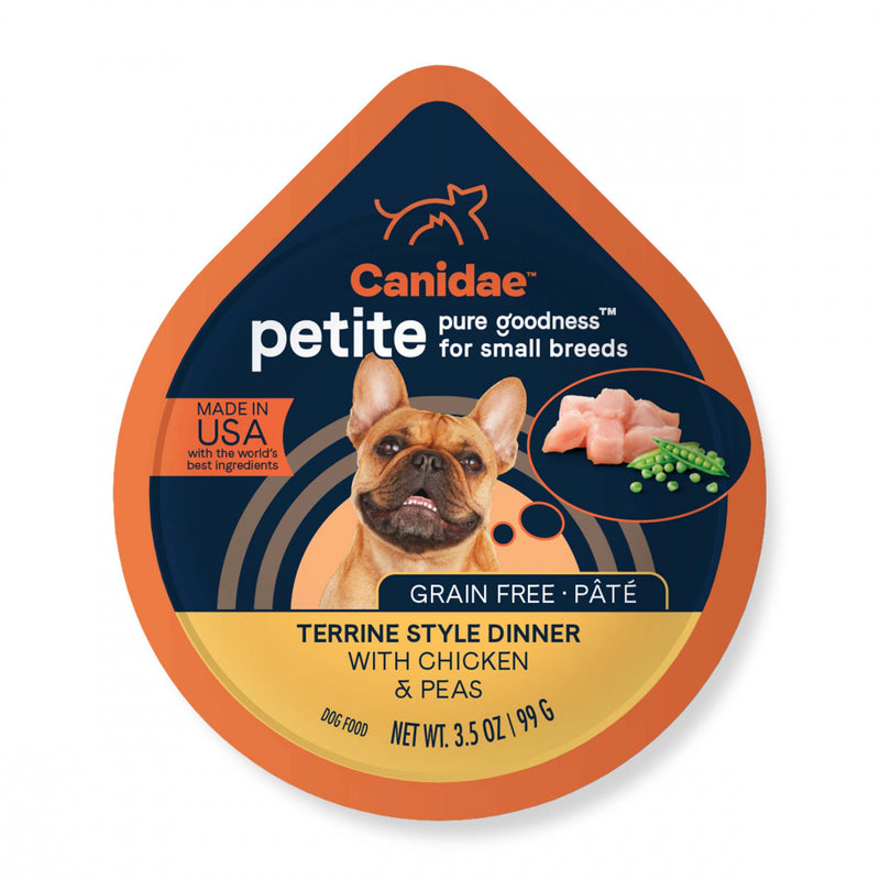 Canidae Grain Free PURE Petite Small Breed Terrine Style Dinner Pate with Chicken and Peas Wet Dog Food
