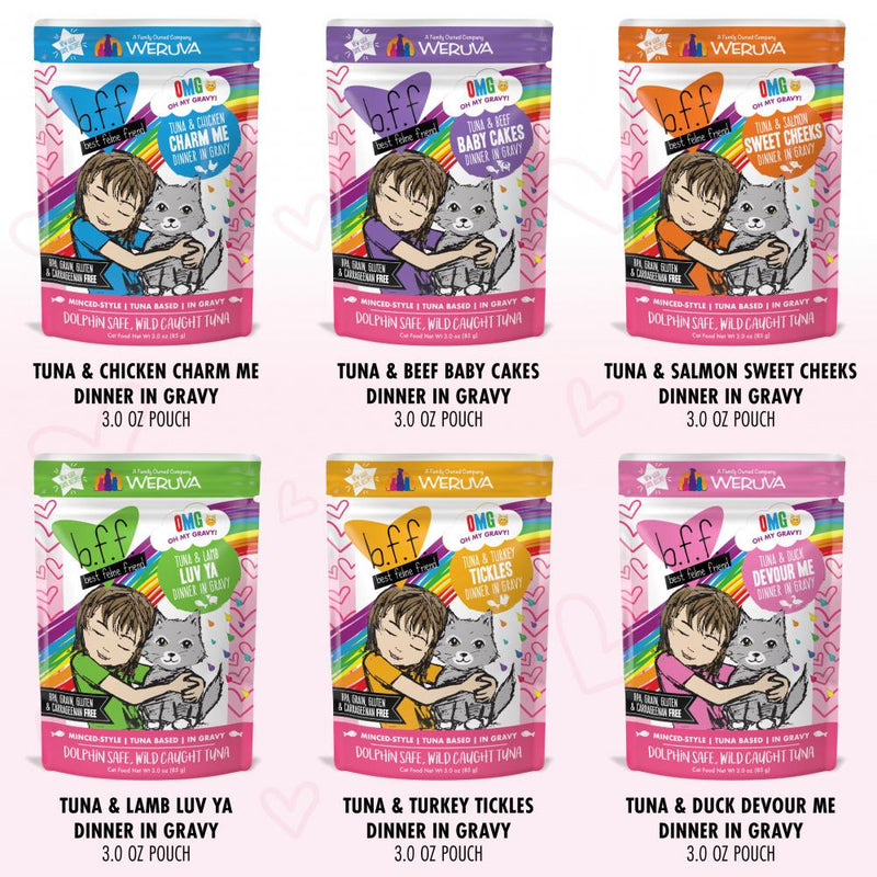 Weruva Grain Free BFF OMG Rainbow A Go Go Cat Variety Pouches Pack