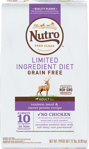 Nutro Limited Ingredient Diet Grain Free Adult Venison and Sweet Potato Dry Dog Food