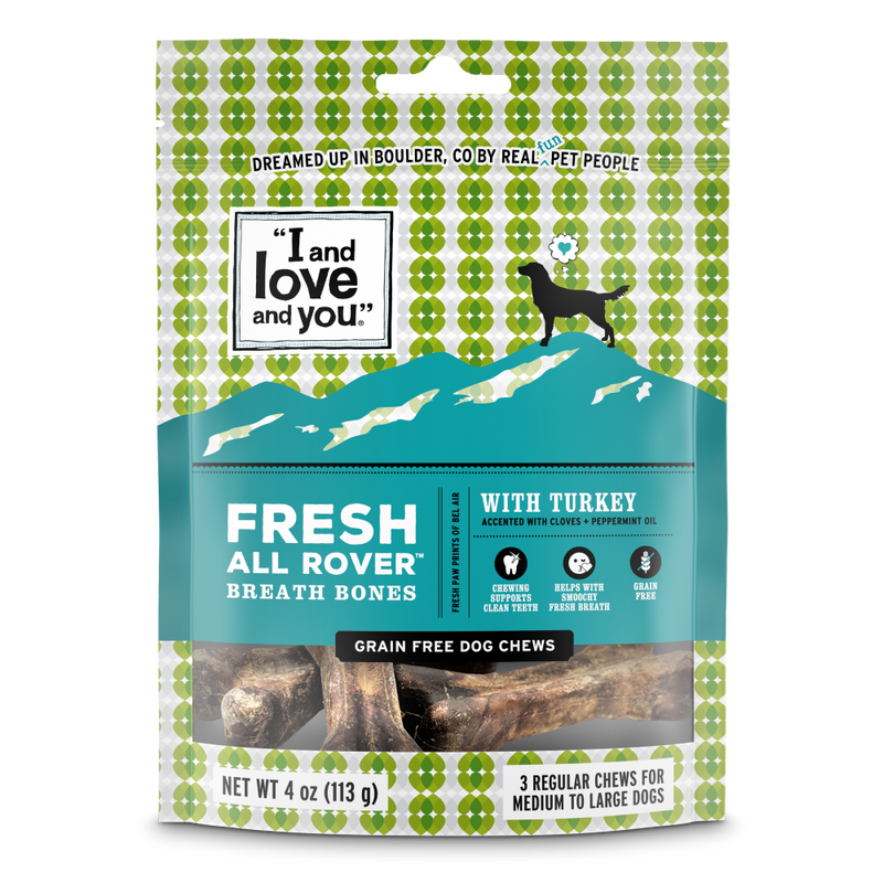 I and Love and You Fresh All Rover Regular Breath Bones Dog Chews