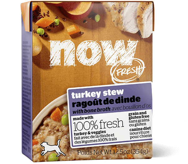 Petcurean Now! Fresh Grain Free Turkey Stew with Bone Broth Wet Dog Food