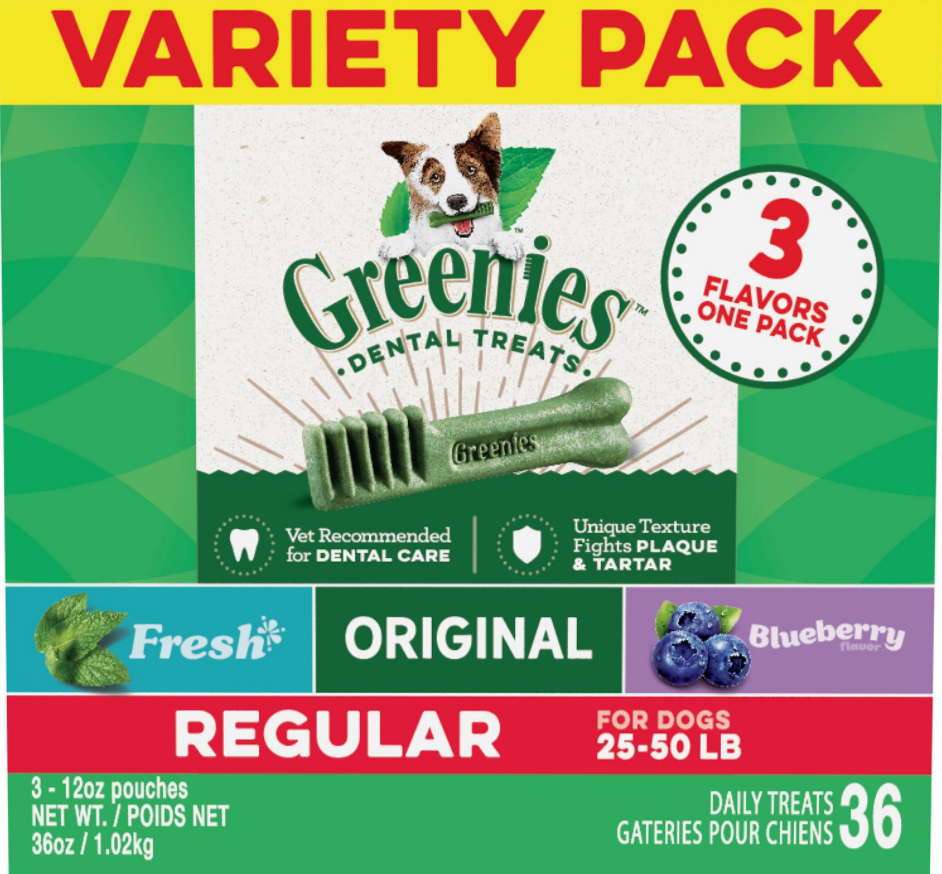 Greenies dental treats sales regular
