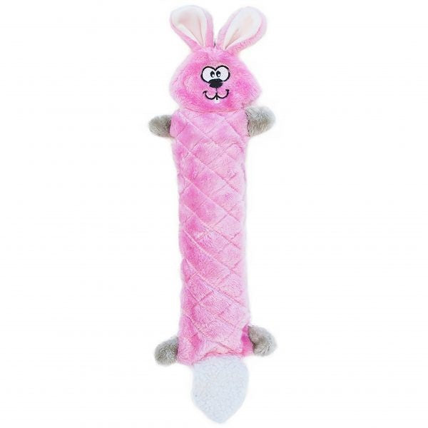 ZippyPaws Jigglerz Bunny No Stuffing Plush Dog Toy