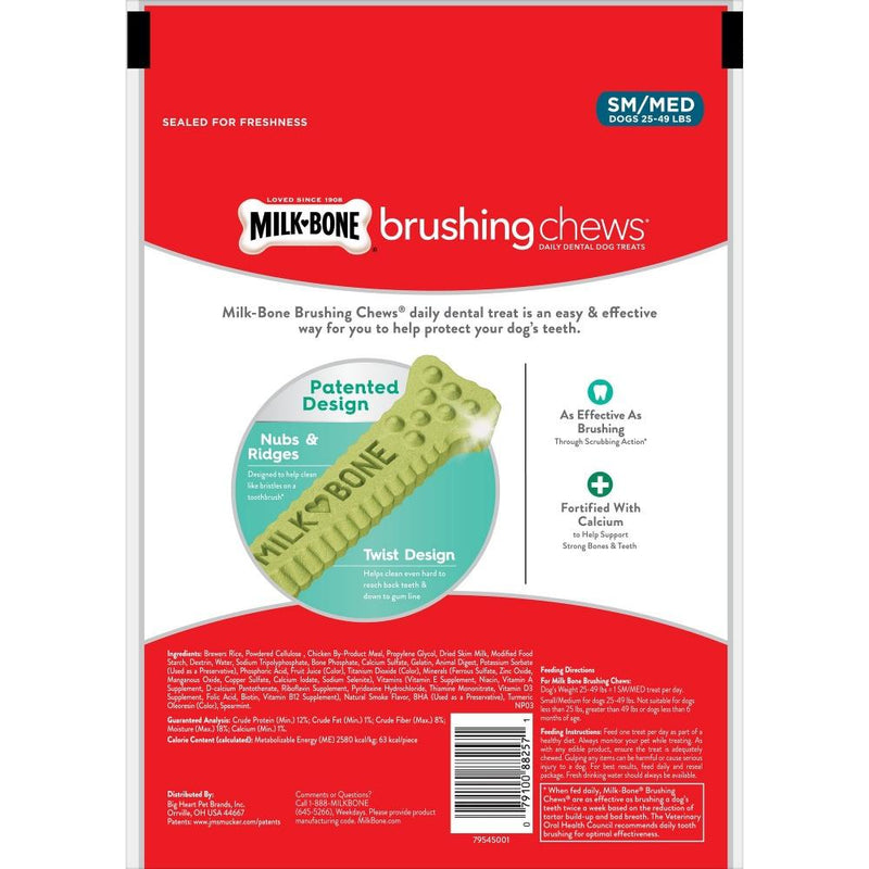 Milk-Bone Fresh Breath Daily Dental Brushing Chews for Small & Medium Dogs