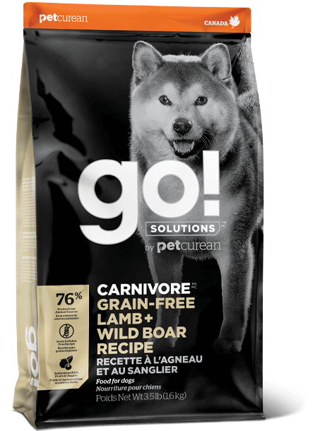 Petcurean GO! Solutions Carnivore Grain Free Lamb & Wild Boar Recipe Dry Dog Food