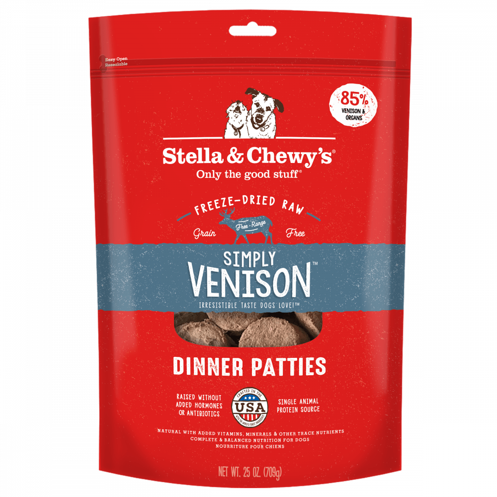 Stella Chewy's Simply Venison Freeze-Dried Raw Patties Dog Food