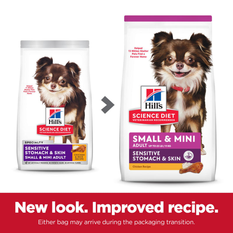 Hill's Science Diet Adult Sensitive Stomach & Skin Small & Mini Breed Chicken Recipe Dry Dog Food
