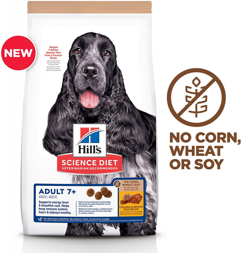 Hill's Science Diet Adult 7+ No Corn, Wheat, or Soy Chicken Senior Dry Dog Food