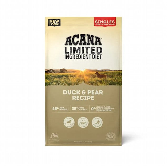 ACANA Singles, Duck & Pear Recipe, Limited Ingredient Diet Dry Dog Food