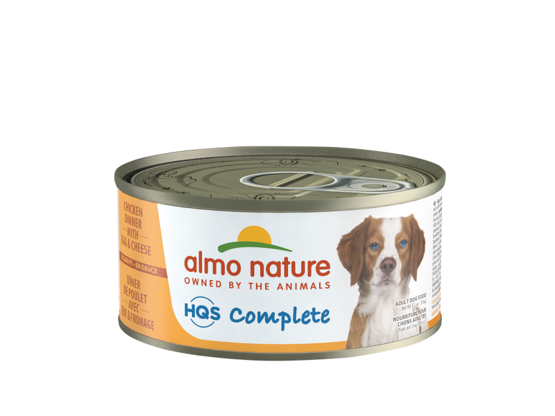 Almo Nature HQS Complete Dog Complete & Balanced Chicken Dinner with Egg & Cheese Canned Dog Food