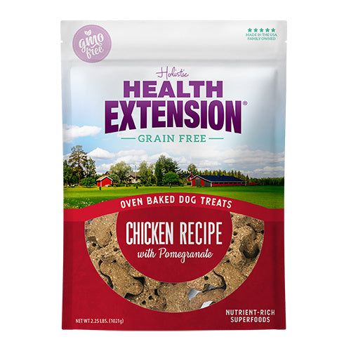 Health Extension Oven Baked Dog Treats Chicken with Pomegranate