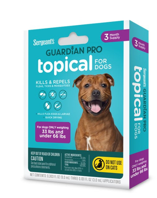 Sergeant's Guardian PRO Flea & Tick Topical for Dogs 3 Count